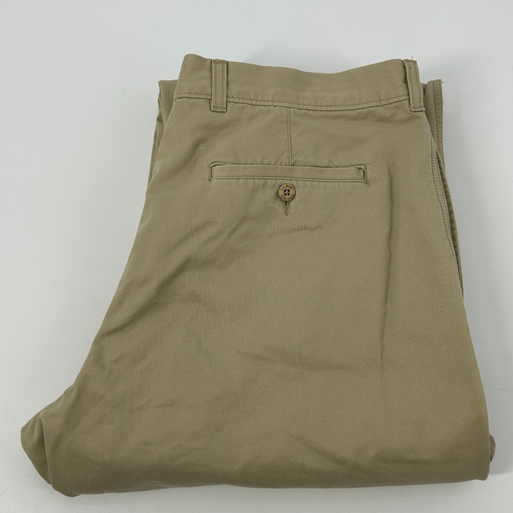 L.L. Bean Flannel Lined Chino Pants Men's 38x30 Khaki Buffalo Plaid Standard Fit